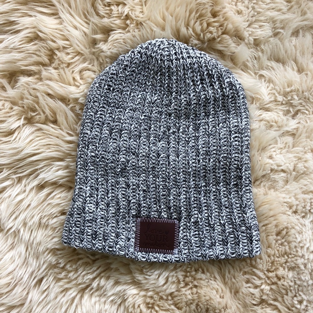 Love Your Melon Black Speckled Beanie